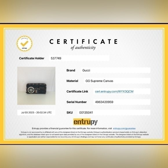 Authentic Gucci GG Supreme - Picture 10 of 10